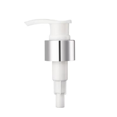 China 24mm Cosmetics 28/410 24/410 Silver UV Gold Black White Neck PP Liquid Soap Lotion Plastic Pump/Oil Pump With Flange For Bottle Dispenser for sale