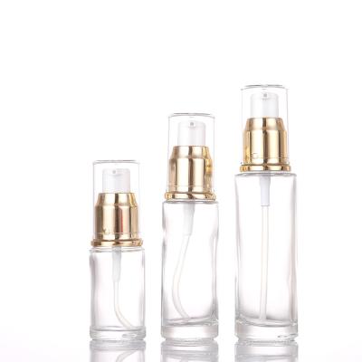 China Wholesale Cosmetic Lotion Transparent Frosted Cosmetic Sub-Packaged Glass Bottles for sale