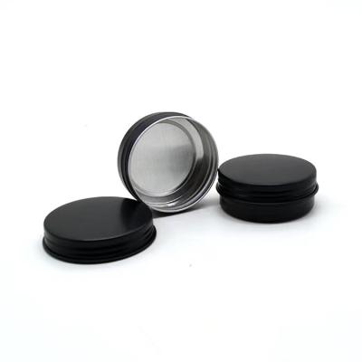 China 10g 20g 15g 30ml 50ml Cosmetic Special Customized Matte Black Aluminum Canisters Matte Black For Cosmetic Small Cosmetic Tin Box Aluminum Cans for sale