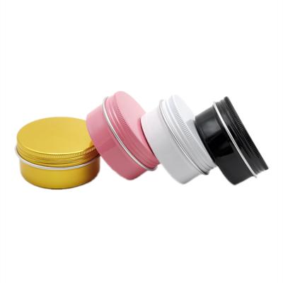 China 5ml Cosmetic 10ml 20ml Rose Gold Rose Black Metal Aluminum Tin For Solid Cream Lip Balm Soap Container 30g 50g 60g 100g for sale