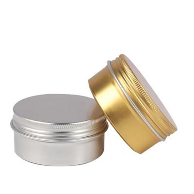 China Small Matte Cosmetic Empty Black Gold Metal Tin Box For Soap Tins Aluminum Container For Solid Perfume 20gl 30g 50g 60 for sale