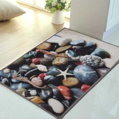 China 3D Stone And Sand Pattern Carpet Cover Anti-Slip Mat for sale