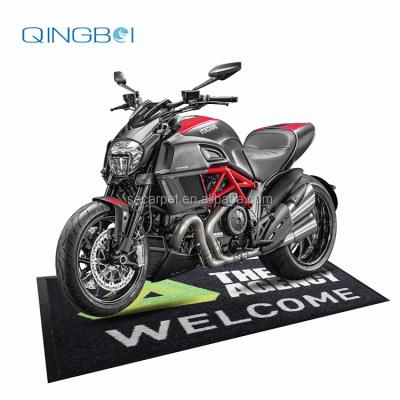 China 1 PC Order Acceptable Motorcycle Adhesive-Protective Logo Floor Mat for sale