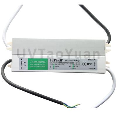 China Waterproof Power Supply IP67 24V DC LED Light Driver AC220V 24W Driver For LED Strip 16.8*2.8*1.7cm for sale