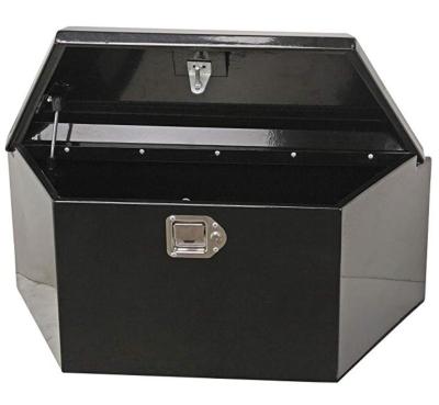 China Abrasion Resistant Black Trailer Tongue Tool Box Large Weight Capacity for sale