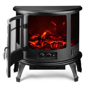 China Cast Iron Small Portable Wood Burning Stove Near Stainless Steel Framework for sale