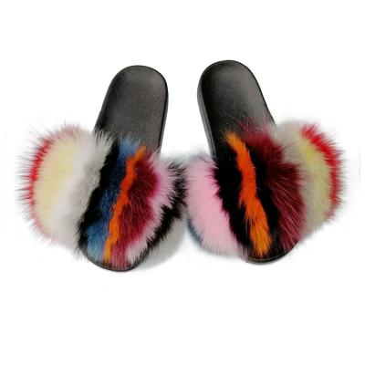 China Fashion Trend Faux Fur Slippers Matching Handbags And Purse Shoes for sale