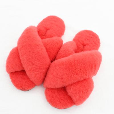 China Professional Wholesale Fashion Trend Women s Home Slippers Fur Sandals Sheepskin for sale