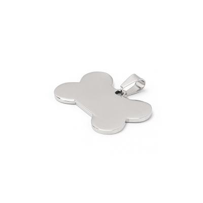 China High Polished Stainless Steel Dog Bone Shape Custom Stamping Stainless Steel Blank Charms for sale