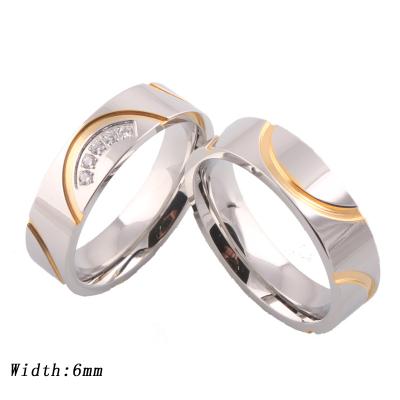 China The King And Queen Stainless Steel Engagement and Wedding Ring for sale