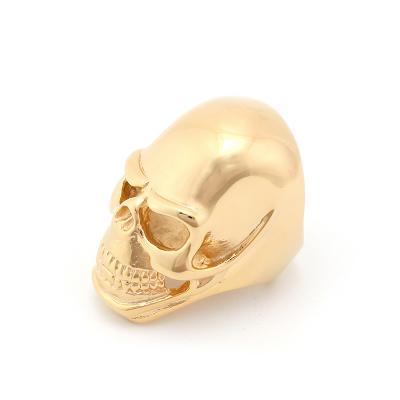 China Ring IP Gold Color Stainless Steel Skull Ring for sale