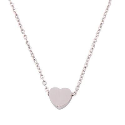 China Personalized Stainless Steel Blank Stamp Stainless Steel Heart Pendant Necklace for sale