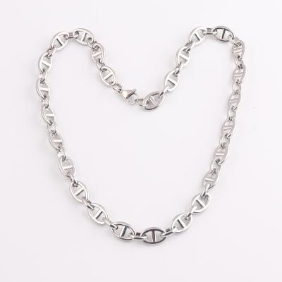 China CLASSIC Wholesale Coffee Beads Link Chain Necklace Women Stainless Steel Chain for sale