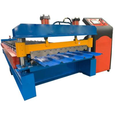 China Building Material Shops Trapezoidal Steel Roof Cold Roll Forming Machine for sale