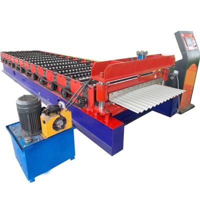 China Building Material Shops Aluminum Roof Tile Galvanized Making Profile Steel Corrugated Sheet Roll Forming Machine for sale