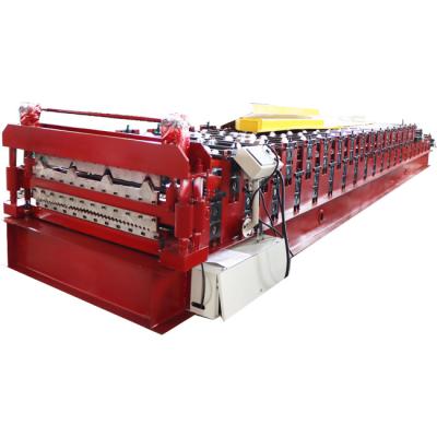 China Building Material Stores Finely Processed Metal Roofing Sheet Double Layer Roll Forming Machine for sale