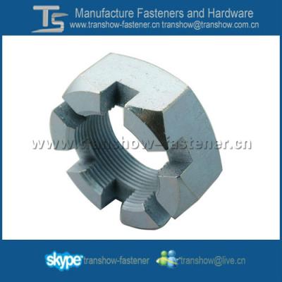 China Carbon Steel ASME B18.2.2 Standard Hex Slotted Nuts for sale