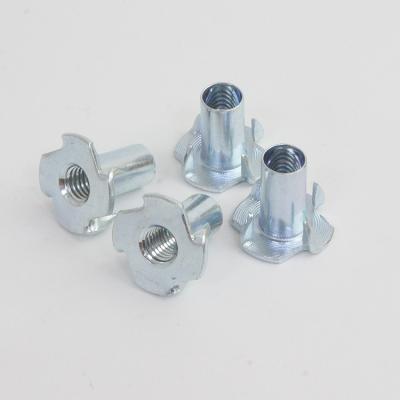 China Heavy industry carbon steel 4T nut claw multi-direction partial threaded nut for furniture, 150 pcs unit sales for sale