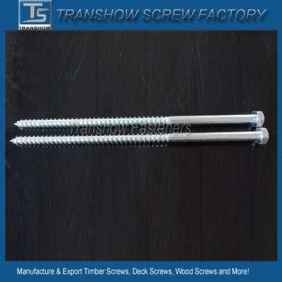 China DIN571 Electric Galvanized Carbon Steel Wood Screw for sale