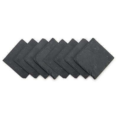 China Wholesale customized geometric shape slate Coaster Set crafts for sale