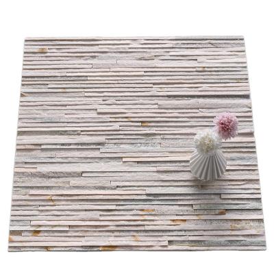 China Manufacturer Wholesale Culture Wall Brick Slate Pink Wood Texture Stone Wall for sale