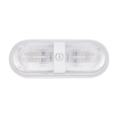 China H10168 12V 3 Axis Switch Led Interior RV Ceiling Dome Light RV Lighting For Trailer Camper With Switch, White for sale