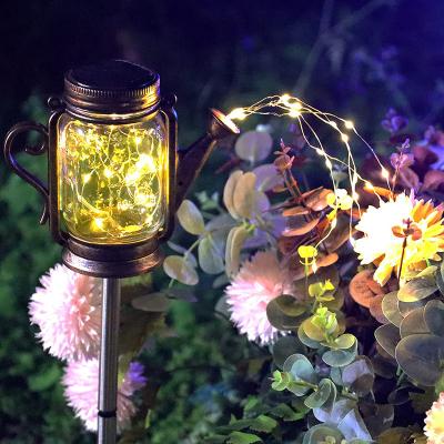 China Garden Kettles Lawn Garden Decor LED Lamp Solar Light Water Flow Water Landscape Lamp for sale