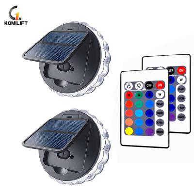 China Amazon Hotsells ABS Garden Outdoor Remote Control Color Changing Lights Waterproof Solar Wall Lights for sale