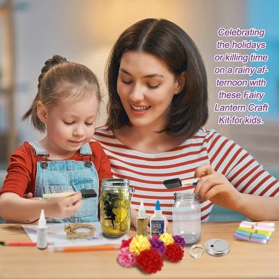 China 2022 Hot Selling DIY Kids Handmade Light Set LED Fairy Lights Lantern Craft DIY Kit for sale