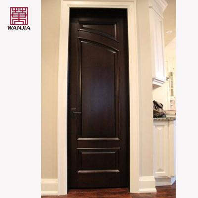 China Sound Insulation WANJIA Solid Wood Interior Room Doors Latest Design Customized OEM ODM Wooden Modern Doors for sale