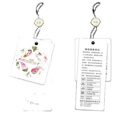 China Supporting Custom Design Custom Printing Paper Hang Tags With Cord Or Swing Cardboard Luxury Apparel Twine for sale