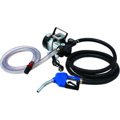 China Automotive Industry Diesel Fuel Transfer Pump 220V Electric Diesel Fuel Refueling Pump Kit With Fuel Dispenser Nozzle and Suction/Delivery Hose for sale