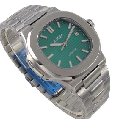 China Automatic Sapphire Glass Date Luminous Index Date BLIGER Dress 21 Jewels MIYOTA 8215 Turquoise Green Dial Automatic Men Watch for sale