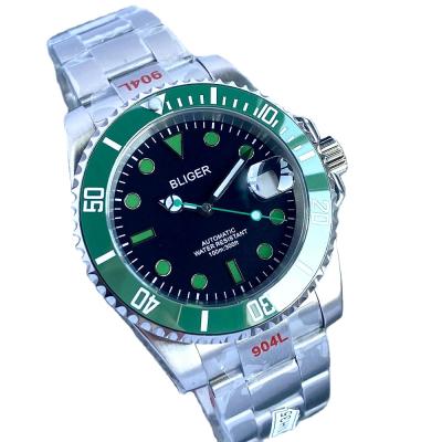 China New 40mm Sapphire Glass NH36A Automatic Date Movement Stainless Steel Waterproof Luminous Men's Wrist Watch for sale