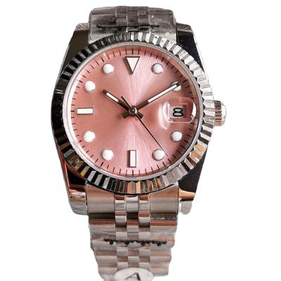 China Automatic Date BLIGER 2021 New Customize Luminous Pink Stainless Steel Automatic Mechanical Luxury Men's Japan Miyota Watch for sale