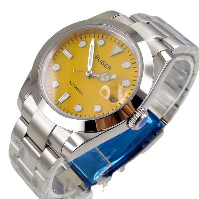 China Hot Selling Luminous Sapphire Glass Luminous NH35 Men's Automatic Mechanical Wristwatches for sale