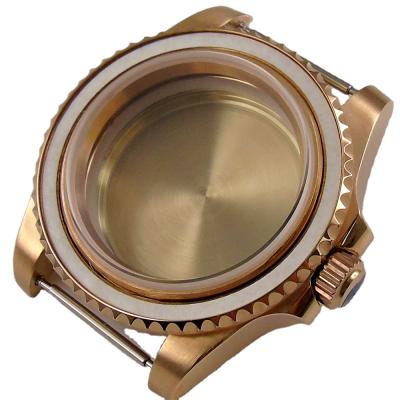 China 10ATM Protection Gold Diver 40mm Movement NH35 Submarine Waterproof New Fit Watch Case For Mechanical Watch for sale