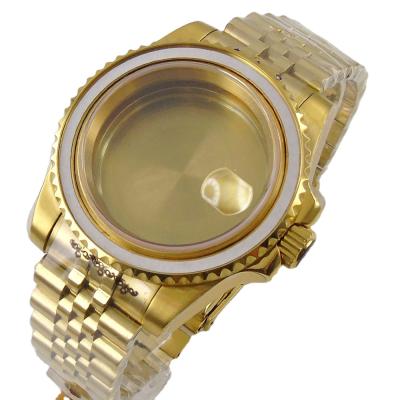 China Fashion\automatic watch case 40mm sapphire gold glass dress luxury popular movement fit ETA 2824 SOUS for mechanical watch for sale