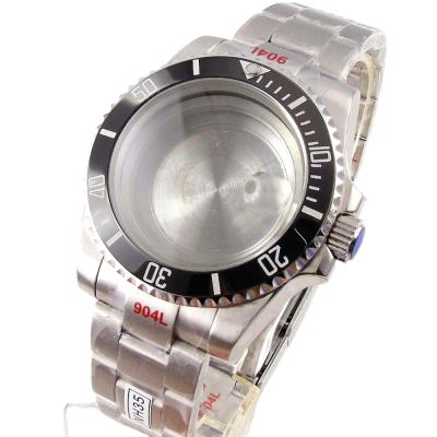 China Fashion\automatic watch case 40mm sapphire of the popular luxury bezel NH35 glass ceramic movement dress SOUS for mechanical watch for sale