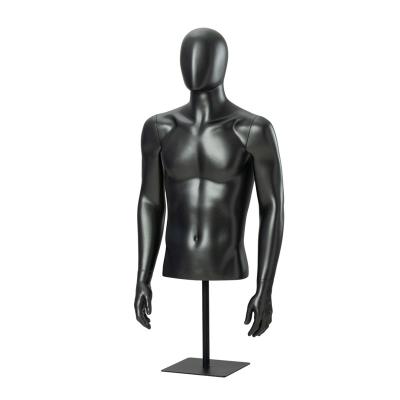 China Black Showcase Size Half Body Male Mannequin More Decoration for sale