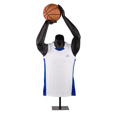 China Muscular Black Male Basketball Plus Size Half Body Mannequin Plus Torso for sale