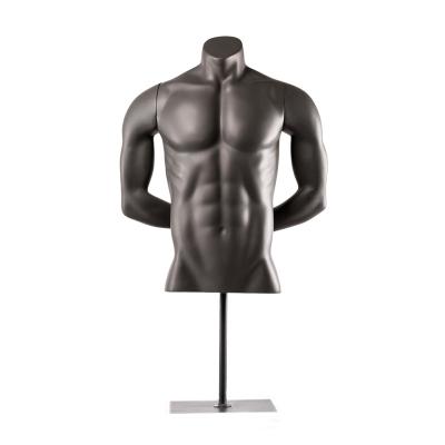 China Plus Half Size Male Muscular Fiberglass Body Used Mannequins for sale