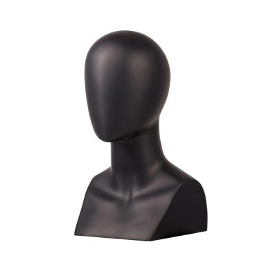 China Hot Plus Size Fiberglass Female Mannequin Black Female Torso Head for sale