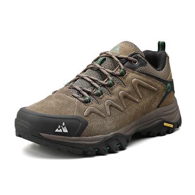 China 2021 new arrival men's leather CUSHIONING casual outdoor low top senderismo climbing mountain sports walking waterproof hiking shoes for sale