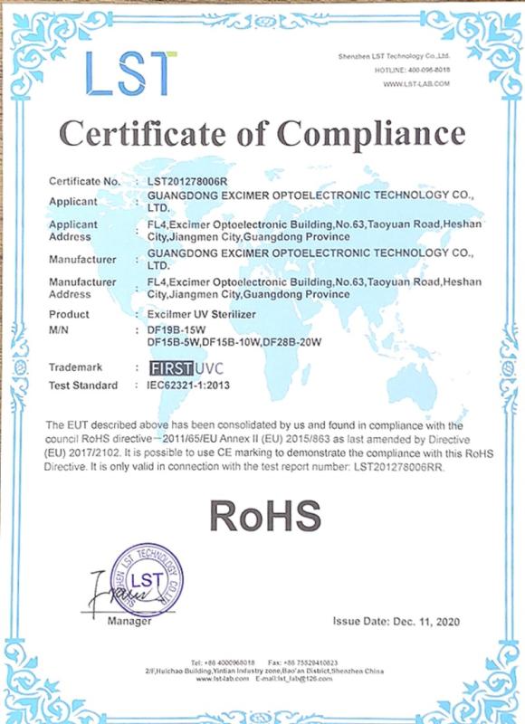 RoHS - Guangdong Excimer Optoelectronic Technology Co., Ltd.