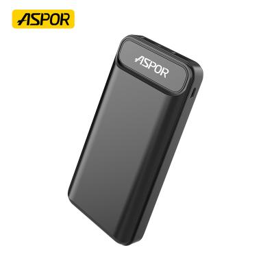 China Easy Quick Charging Carry Wholesale Portable ASPOR A396PD USB Battery 22.5W LED Digital Display Power Bank 20000mah for sale