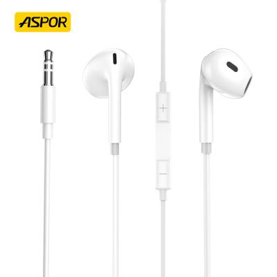 China ASPOR A235 Viable Cheap Cable Earphones With Microphone 3.5mm Wire Length 1.1m Handsfree Earphones For Mobile Phone PC Wholesale for sale