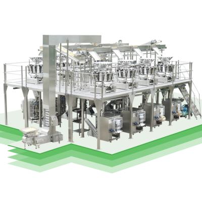 China High Speed ​​Full Automatic Foodstuff Pillow Bag Packing System Production Concentrate VFFS Packing Machine Line for sale