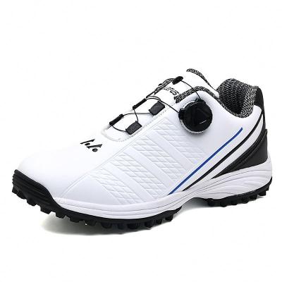 China Fashion\Cheap Golf Custom Made Comfortable\Durable\Breathable\Lit Shoes Rubber Waterproof Spike Blank Golf Shoes Men Outsole Leather Spikes EC Co for sale