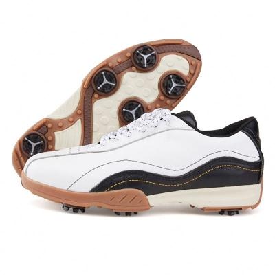 China Cushioning Customize Logo Mens Breathable Cowhide Wearable Golf Shoes For Men New Styles for sale